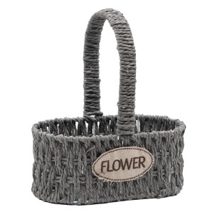 Комплект овални кошници Flower 3 бр. сиви ➤ топ цена ➤ dshome.bg 2
