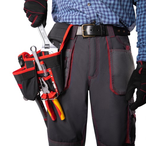 Паласка за колан с 8 джоба и държатели за чук и клещи MTX ➤ топ цена ➤ dshome.bg