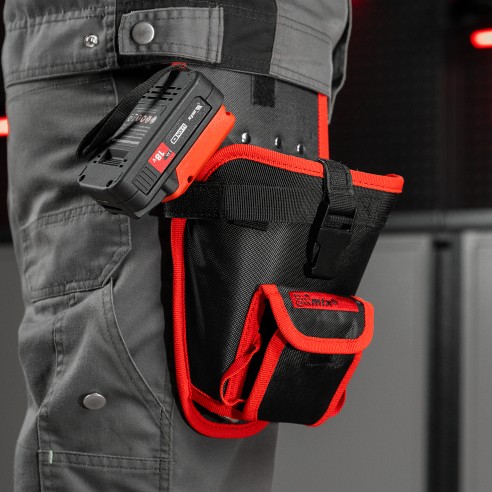 Кобур за акумулаторна бормашина за колан с джоб за приставки MTX ➤ топ цена ➤ dshome.bg
