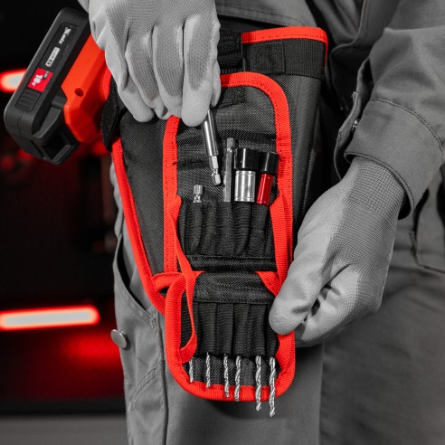 Кобур за акумулаторна бормашина за колан с джоб за приставки MTX ➤ топ цена ➤ dshome.bg