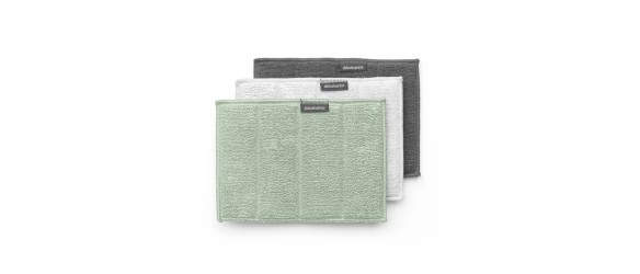 Микрофибърни кърпи Dark Grey/Light Grey/Jade Green 3 бр. BRABANTIA ➤ топ цена ➤ dshome.bg