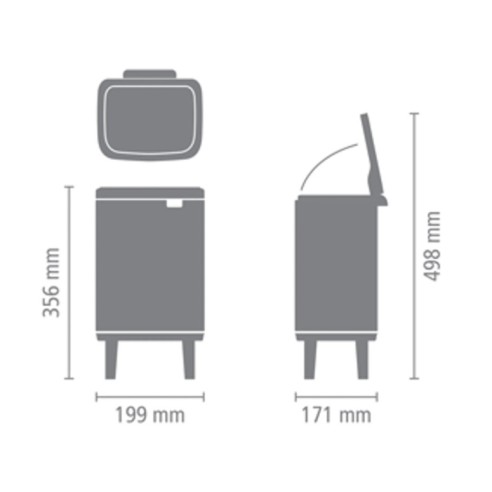 Кошче за баня 4 л бяло Bo Small Hi BRABANTIA ➤ топ цена ➤ dshome.bg