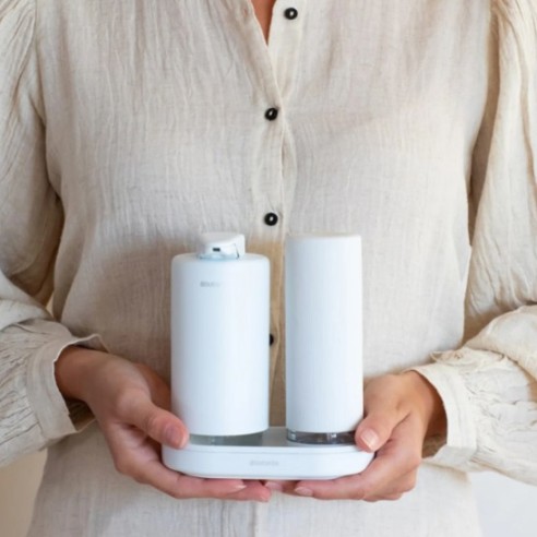 Дозатори за сапун 200 мл 2 бр. Mineral Fresh White BRABANTIA ➤ топ цена ➤ dshome.bg