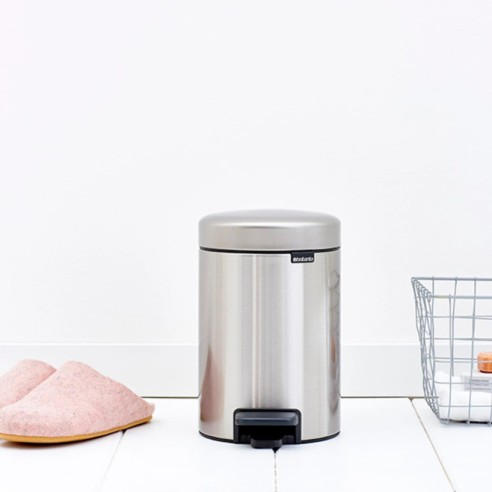 Кошче за баня 3 л NewIcon Matt Steel BRABANTIA ➤ топ цена ➤ dshome.bg