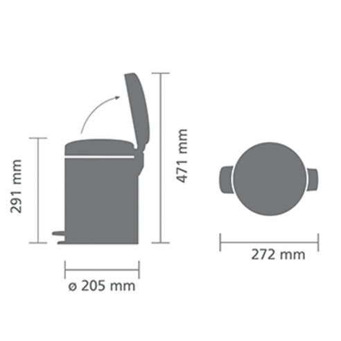 Кошче за баня 5 л NewIcon Platinum BRABANTIA ➤ топ цена ➤ dshome.bg