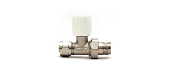 Прав вентил за радиатор с адаптор ф16 x 1/2" THS THERMOSTYLE