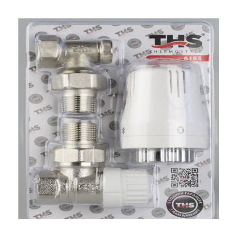 Радиаторен ъглов комплект 3в1 1/2" THS THERMOSTYLE ➤ топ цена ➤ dshome.bg