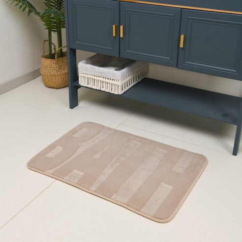 Постелка за баня BATH с Memory пяна бежова INTER CERAMIC ➤ топ цена ➤ dshome.bg