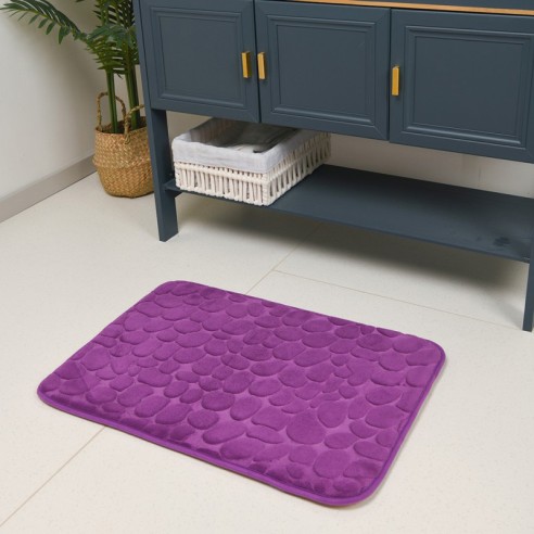Постелка за баня с Memory пяна 50x70 см лилава INTER CERAMIC ➤ топ цена ➤ dshome.bg