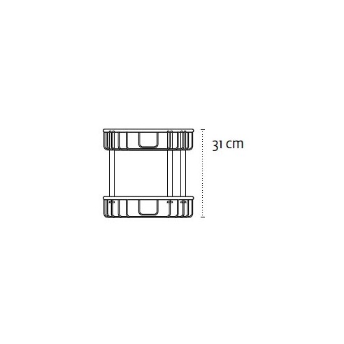 Двойна етажерка за баня с дълбоки кошнички черен мат KAPITAN ➤ топ цена ➤ dshome.bg