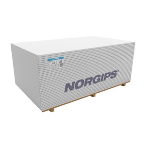 Гипсокартонена плоскост 12.5x1200x2000мм влагоустойчива NORGIPS (цена на кв. м) ➤ топ цена ➤ dshome.bg