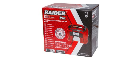 Компресор с LED дисплей 12/20 V Solo RDP-JAC20 RAIDER ➤ топ цена ➤ dshome.bg