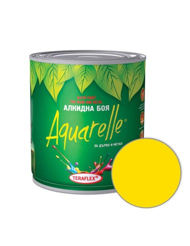 Алкидна боя Aquarelle жълта 0,6л TERAFLEX - 1