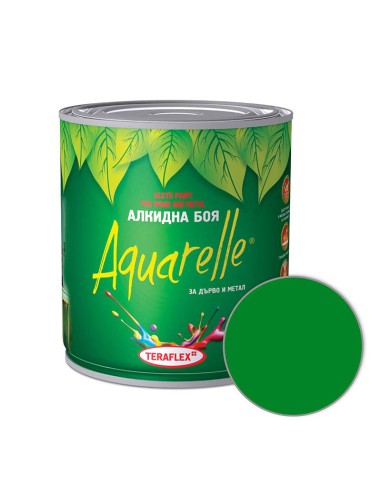 Алкидна боя Aquarelle зелена 0,6л TERAFLEX - 1
