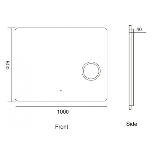 Огледало за баня с LED осветление 100x80 см Беатрис INTER CERAMIC ➤ топ цена ➤ dshome.bg