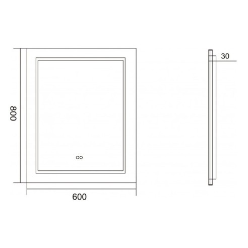 Огледало за баня с LED осветление 60x80 см Лиона INTER CERAMIC ➤ топ цена ➤ dshome.bg