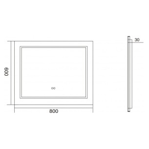 Огледало за баня с вградено осветление ICL 1817 INTER CERAMIC ➤ топ цена ➤ dshome.bg 2