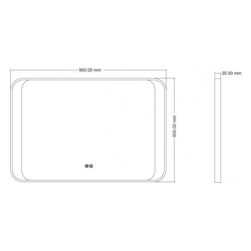 Огледало за баня с LED осветление 60x90 см Black King INTER CERAMIC ➤ топ цена ➤ dshome.bg