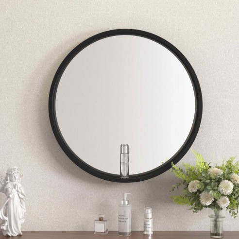 Oгледало за баня ∅60 см Черен мат ICM 1858B INTER CERAMIC ➤ топ цена ➤ dshome.bg
