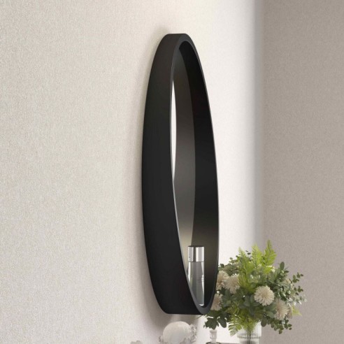 Oгледало за баня ∅60 см Черен мат ICM 1858B INTER CERAMIC ➤ топ цена ➤ dshome.bg