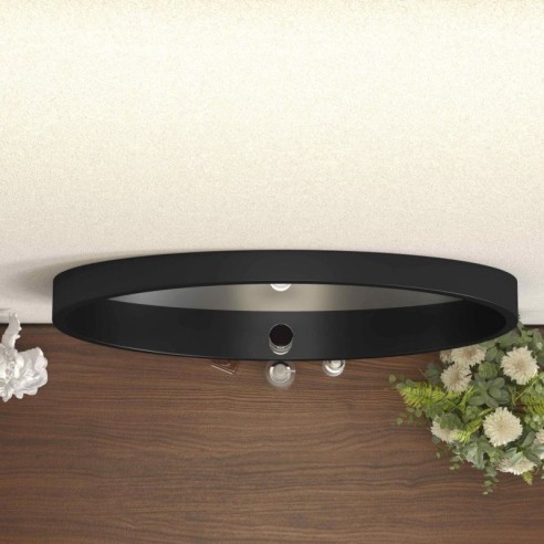 Oгледало за баня ∅60 см Черен мат ICM 1858B INTER CERAMIC ➤ топ цена ➤ dshome.bg