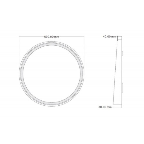 Oгледало за баня ∅60 см Черен мат ICM 1858B INTER CERAMIC ➤ топ цена ➤ dshome.bg