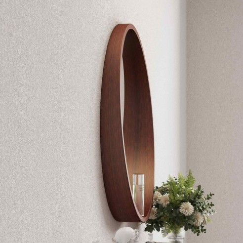 Oгледало за баня ∅60 см ICM 1858WOODEN INTER CERAMIC ➤ топ цена ➤ dshome.bg