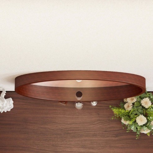 Oгледало за баня ∅60 см ICM 1858WOODEN INTER CERAMIC ➤ топ цена ➤ dshome.bg