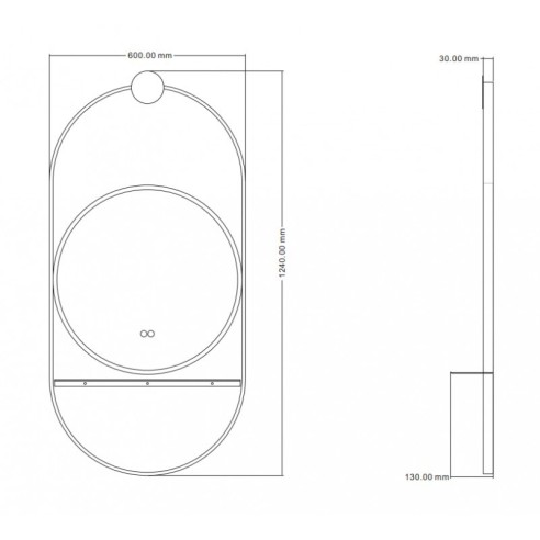 Огледало за баня с LED осветление 60x120 см Savona INTER CERAMIC ➤ топ цена ➤ dshome.bg