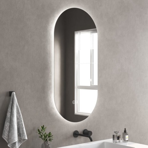 Огледало за баня с LED осветление 40x80 см Bruno INTER CERAMIC ➤ топ цена ➤ dshome.bg