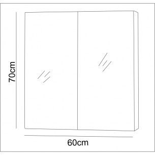 Огледален шкаф за баня ICMC 7046 UP /7013 INTER CERAMIC 2