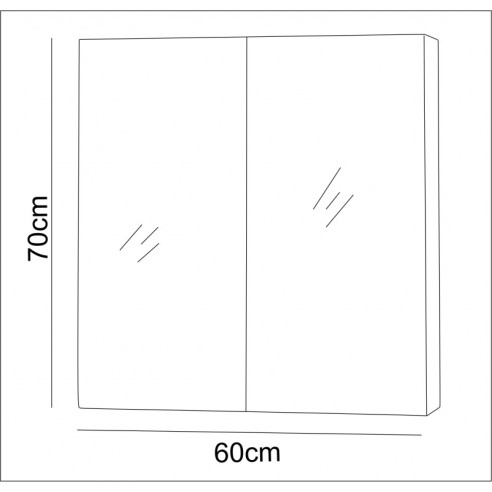 Огледален шкаф за баня ICMC 7046 UP /7013 INTER CERAMIC