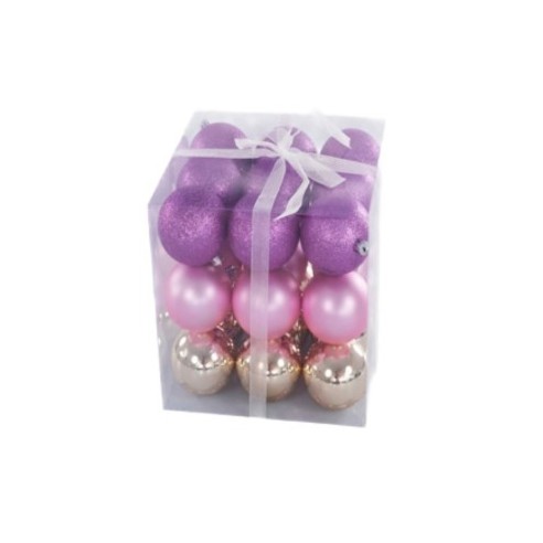 Коледни топки Ø6 см златисти и с райе 6 бр. ➤ топ цена ➤ dshome.bg