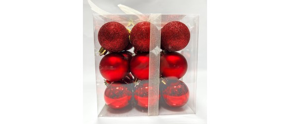 Коледни топки Ø6 см златисти и с райе 6 бр. ➤ топ цена ➤ dshome.bg