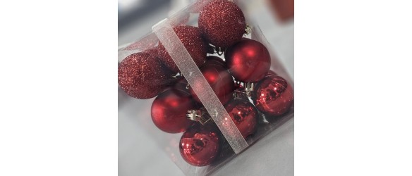 Коледни топки Ø6 см златисти и с райе 6 бр. ➤ топ цена ➤ dshome.bg