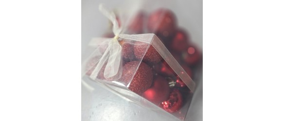 Коледни топки Ø6 см златисти и с райе 6 бр. ➤ топ цена ➤ dshome.bg