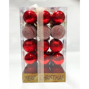 Коледни топки Ø6 см златисти и с райе 6 бр. ➤ топ цена ➤ dshome.bg