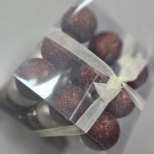 Коледни топки Ø6 см златисти и с райе 6 бр. ➤ топ цена ➤ dshome.bg 2