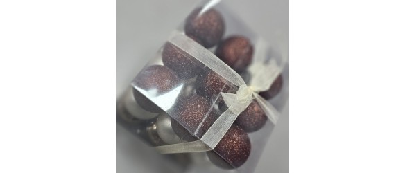 Коледни топки Ø6 см златисти и с райе 6 бр. ➤ топ цена ➤ dshome.bg