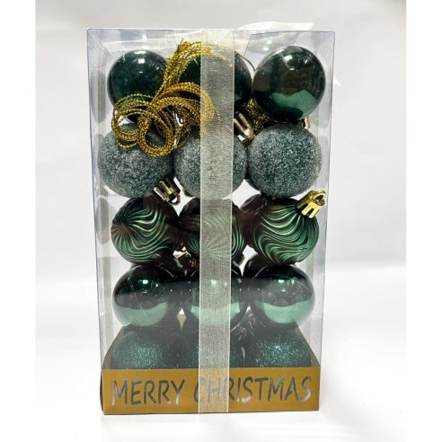 Коледни топки Ø4 см Зелена палитра 30 бр. ➤ топ цена ➤ dshome.bg