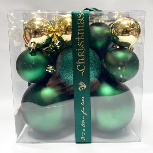 Коледни топки Ø6 см златисти и с райе 6 бр. ➤ топ цена ➤ dshome.bg