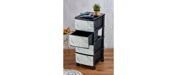 Шкаф декор Бял мрамор 35/45/90 см HAVAN