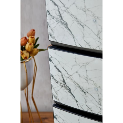 Шкаф декор Бял мрамор 35/45/90 см HAVAN ➤ топ цена ➤ dshome.bg