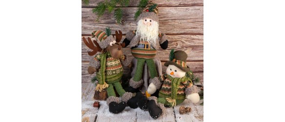 Декоративен Дядо Коледа 62x26x12 см
