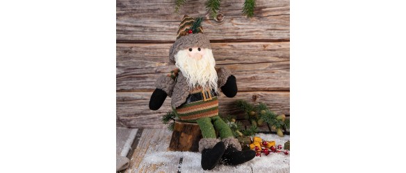 Декоративен Дядо Коледа 62x26x12 см