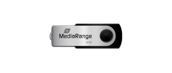 Флаш памет USB 2.0 16 GB черно/сребристо MediaRange ➤ топ цена ➤ dshome.bg