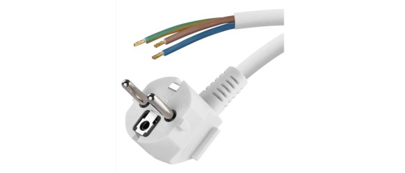 Захранващ кабел за техника 3 м / 3x1.0 мм² бял EMOS