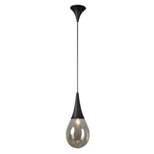 Пендел 1xЕ14 Φ16 см Black Amber Glass ACA LIGHTING
