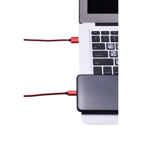 Кабел за зареждане Type-C към USB 1 м Nylon braided TEKMEE ➤ топ цена ➤ dshome.bg