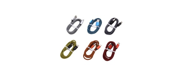 Кабел за зареждане Type-C към USB 1 м Nylon braided TEKMEE